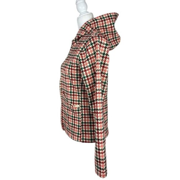 Burton‎ Women's White Houndstooth Soft Shell Full Zip Hooded Jacket M/C36 - Picture 6 of 13